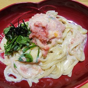 ナムディの作ってみた!投稿(【濃厚明太クリームうどん】ワンパン◎生クリーム不要♪)