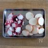 たことながいものホットサラダ 柚子胡椒ドレッシングの工程1