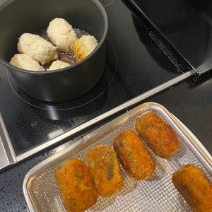 chiyoの作ってみた!投稿(ほうれん草とコーンのごま衣コロッケ)