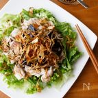 『カリカリごぼうとなすの豚しゃぶサラダ』ボリューム栄養満点♪