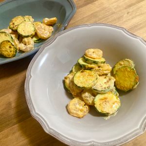 ゆかりの作ってみた!投稿(【カレー風味♪】えびとズッキーニのオーロラソースソテー)