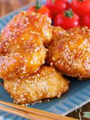 油は大さじ2♪むね肉で作る♪『揚げない鶏唐の甘酢ごまあえ』