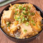 ワンパン10分♪お肉なしで大満足◎【とろたま厚揚げ丼】