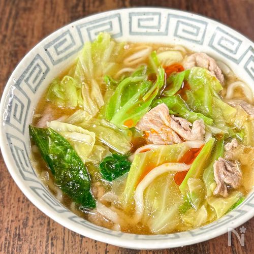 【やみつき！タンメン風うどん】10分で作れる。