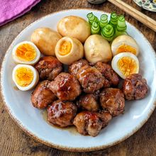 【豚こまギュッ！照り煮たまご】食べ応え抜群😋