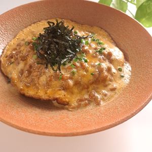 とのちゃまの作ってみた!投稿(☆納豆チーズのとろとろ卵どんぶり☆)