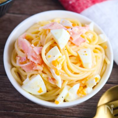 カルボ風パスタサラダ【洋風おかずの副菜に♪】