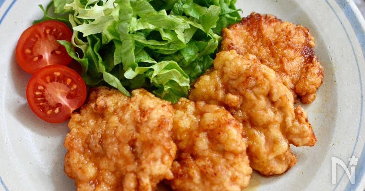 ＼黄金比率で／むね肉で柔らか♪甘酢チキンタツタ