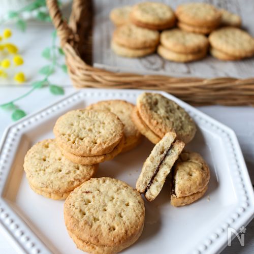 ザクザク食感！米粉と全粒粉のチョコサンドクッキー