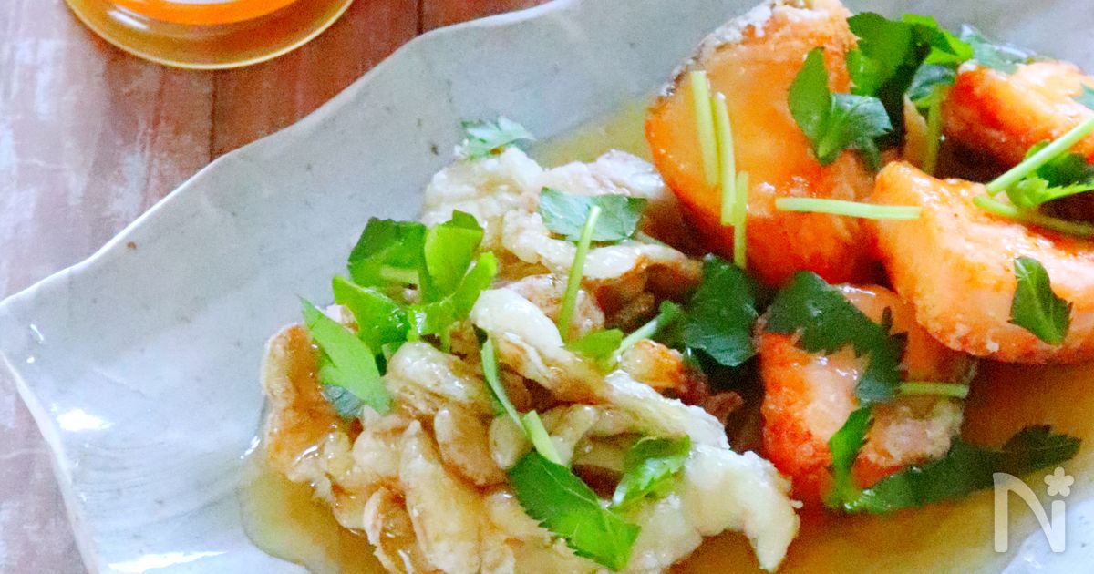 簡単和食！揚げ鮭とマイタケの和風だしあんかけの作り方レシピ