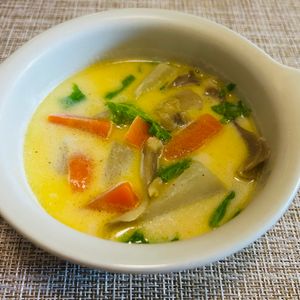 puricoの作ってみた!投稿(野菜の旨みたっぷり！かぶときのこの豆乳スープ)