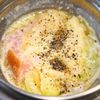 えんぢさんの作ってみた!投稿(野菜がギュッとうまい!ヘルシーなカルボナーラ風スープパスタ)