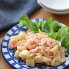 食感も楽しめる♡むき海老とコロコロポテトのスイチリマヨサラダ
