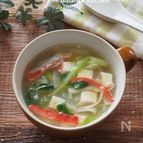 時短・簡単。大根と豆腐の生姜とろみスープ