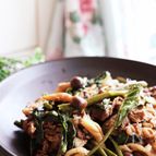 お肉柔らか♡牛肉と空芯菜のオイスターソテー