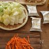 [野菜たっぷり！鶏団子のとろ玉煮]卵スープで味つけ簡単の下準備