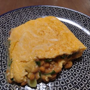 みえちゃんの作ってみた!投稿(きっと日本一簡単で美味しい【ねぎだくふわとろ納豆オムレツ】)