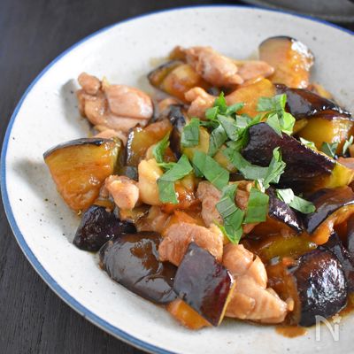 なすとチキンのさっぱり照り焼き
