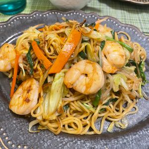 みっさキッチンの作ってみた!投稿(【上海風焼きそば】ぷりぷり海老の絶品焼きそば♡やみつきな味◎)