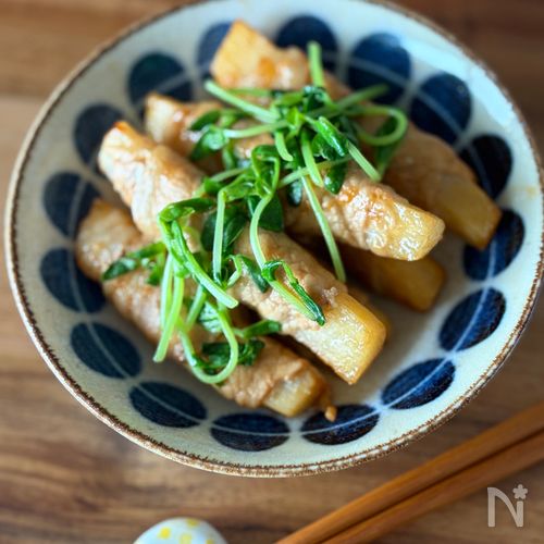 【山芋の肉巻き】巻くだけ簡単おつまみ！