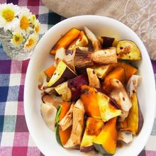 秋野菜のホットサラダ　バルサミコソース