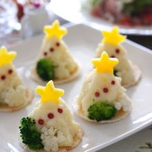 クリスマスツリー風ポテトサラダ