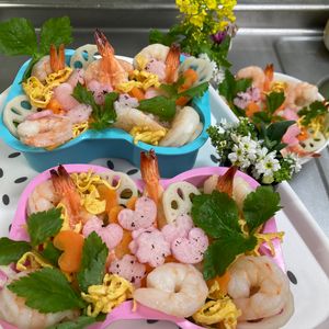そら・ゆずの作ってみた!投稿(お祝いの日に♪【重ね煮ちらし寿司】)