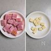 ビールがすすむ!やみつきベーコンペッパー乾パン│非常食活用の工程1