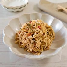 【切り干し大根で即席はりはり漬け】調味料はポン酢だけ。