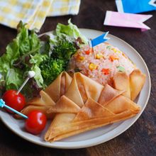ザクザク折り紙春巻き【こどもの日に★野菜が好きになる!】