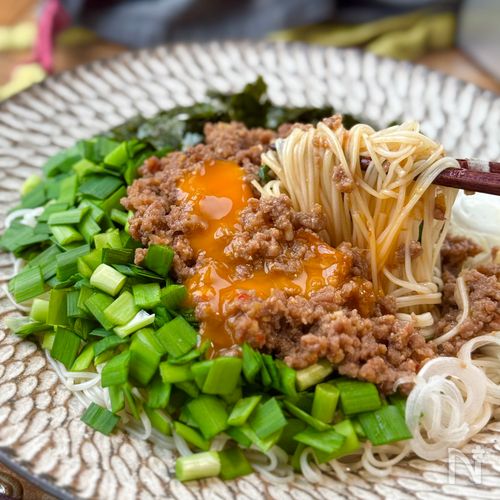 レンチン１発♬台湾まぜそば風そうめん♬