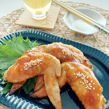 鶏手羽先の味噌焼き