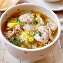 また作って！が聞ける♡『生姜薫る豚こまと白菜のうま味スープ』