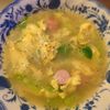 たりおの作ってみた!投稿(【ちぎりレタスとウインナーの卵スープ】ちぎって包丁不要♬)