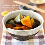 煮崩れしない♡電子レンジで５分！あとは放置＊かぼちゃの煮物♡