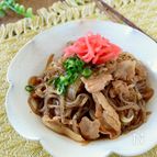 豚こま肉と糸こんにゃくで豚丼の具