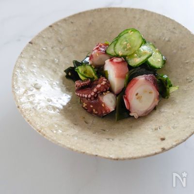 【寿司酢で簡単】たことわかめの酢の物