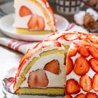 【いちごのドームケーキ】 型不要♪超簡単だけど絶品！