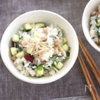 生ズッキーニとお豆のさっぱり混ぜごはん