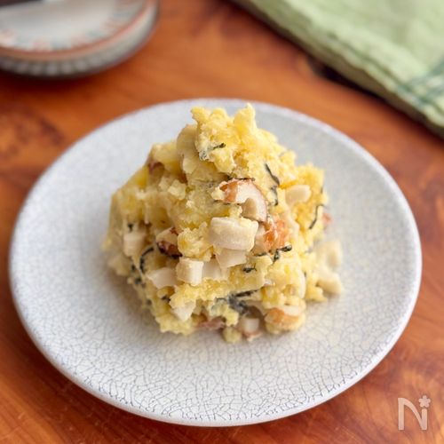 【レンチンで作る】だしのりポテサラ