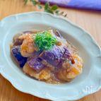 さっぱり爽やか♩鶏肉となすの梅おろし煮