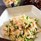 レンジで5分！箸が止まらぬ鶏ささみとキュウリの梅ポン和え☆