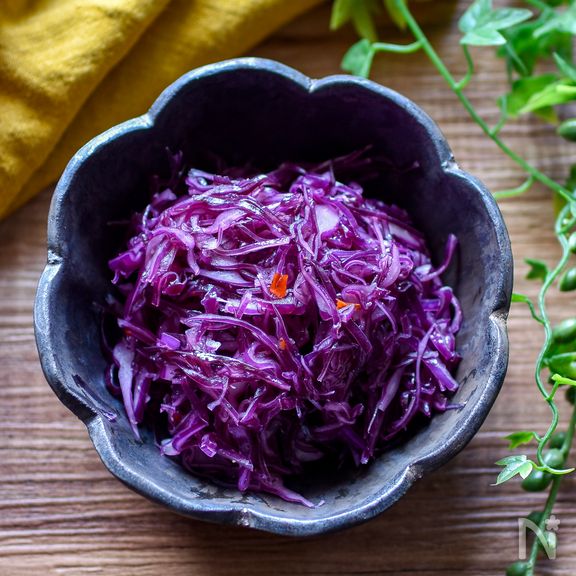 抱えて食べたい♡紫キャベツのスイチリマリネ【作り置き】