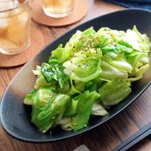 レンジ1分！やみつき塩だれ春キャベツ。