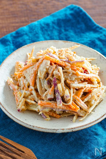 【さつまいもごぼうサラダ】おいしさ倍増、食物繊維たっぷり