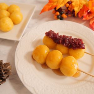 YUの作ってみた!投稿(もちもち！【かぼちゃのお豆腐白玉】みたらしはレンジで簡単♪)