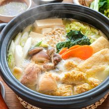 【本格鶏だしの水炊き】山椒つくね入り♪2種のたれも！