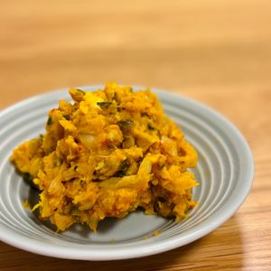 ちゃぴの作ってみた!投稿(新感覚のおいしさ！【キムチかぼちゃサラダ】)