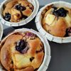 ゆみの作ってみた!投稿(米粉のブルーベリー&クリームチーズマフィン【砂糖不使用】)