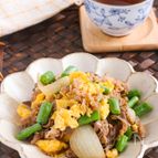 甘辛味でご飯がとまらない♡【牛肉といんげんのバター醤油炒め】